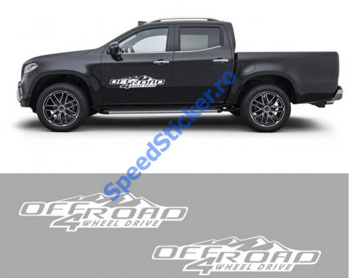 Set 2 buc Stickere Off Road 4 wheels Drive 60cm