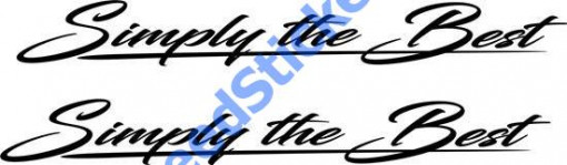 Set Stickere Auto Simply The Best 60 cm