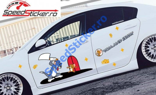 Set Stickere Auto Tom and Jerry Speed 3