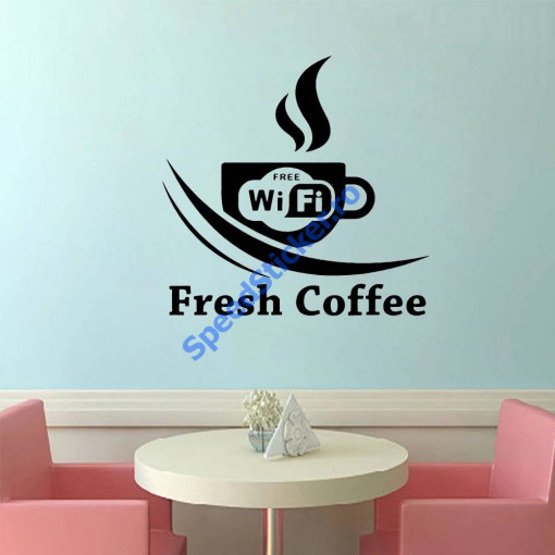 Sticker Perete WiFi Coffee 60cm