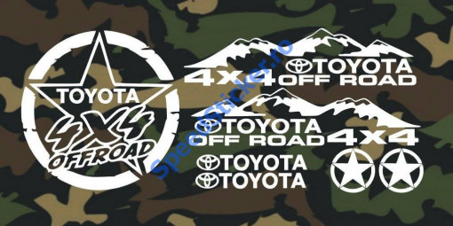 Set Stickere 4x4 Off Road Toyota