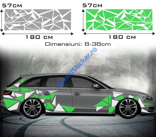 Set Stickere Camuflaj Triunghiuri S09