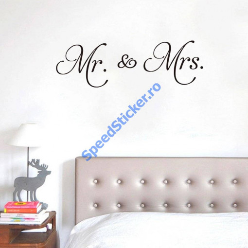 Sticker Perete Mr & Mrs 100cm