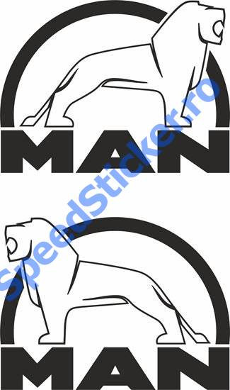Set 2 buc Stickere Sigla Man 50 cm