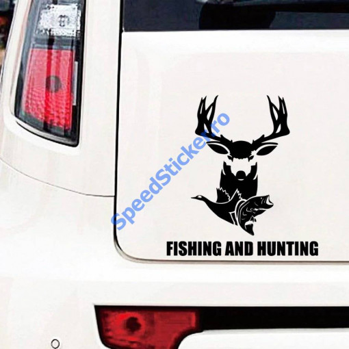 Sticker Auto Off Road Fishing and Haunting 30 cm