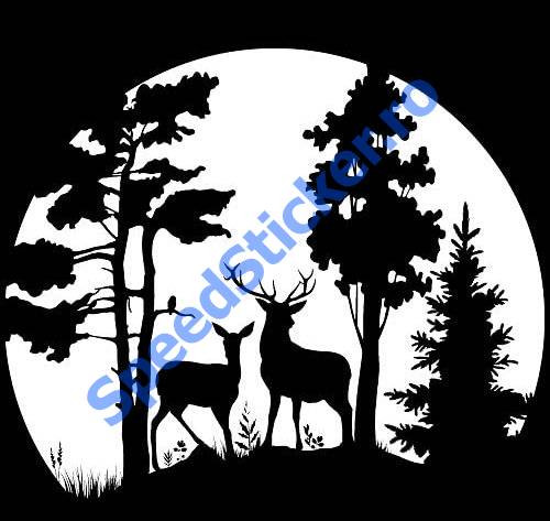 Sticker Autocolant Abtibild A10 Off Road Moon Forest 50cm