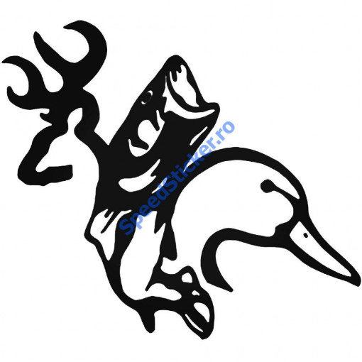 Sticker pescuit/vanatoare - 30 cm
