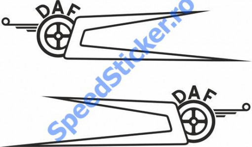 Set 2 buc Stickere Autocolante Daf Sageti 120 cm