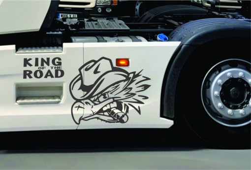 Set 2 buc stickere Scania King of the road Grifon