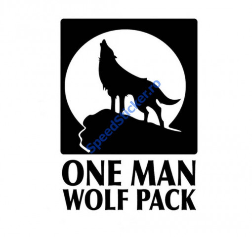 Sticker Autocolant One Man Wolf Pack