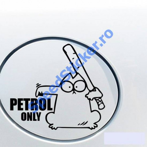 Sticker Capac Rezervor Pisica PETROL Only