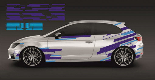 Pachet Stickere Auto Camuflaj Urban Geometric G11