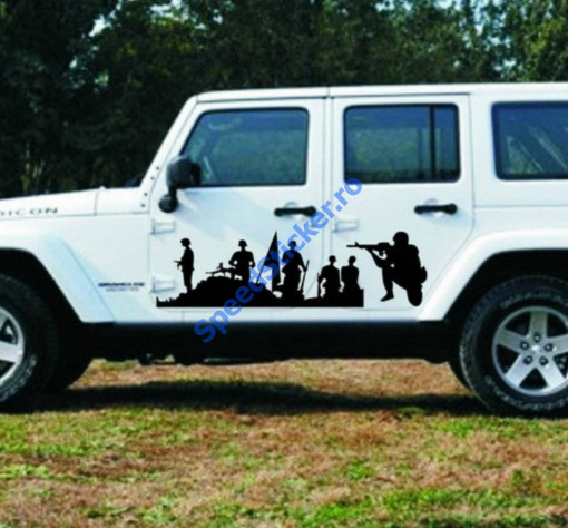 Set 2 buc Stickere Off Road Army 110cm