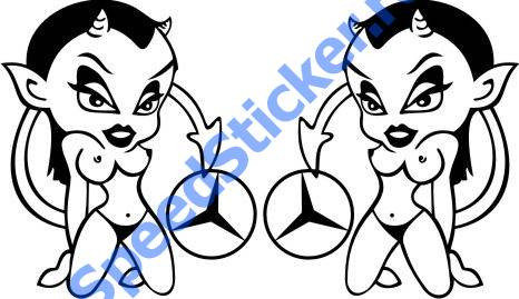 Set Stickere Mercedes 50cm