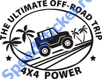 Sticker Auto 4x4 Off Road The ultimate off road trip