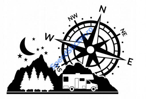 Sticker Off Road Camping Rulota 50 cm