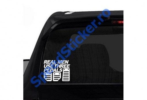 Sticker Real Men use three pedals