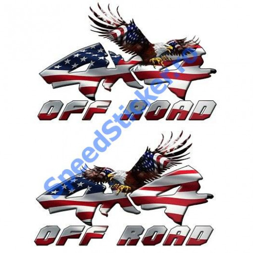 Set 2 Buc Stickere Color 4x4 Off Road American Eagle 50cm
