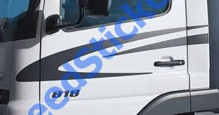 Set Stickere Autocolante Dungi laterale Mercedes Atego / Actros / Axor 200cm