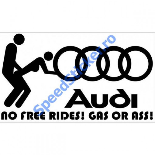 Sticker Audi no free rides