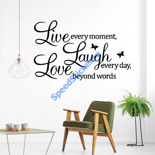 Sticker Perete Live Laugh Love 60cm