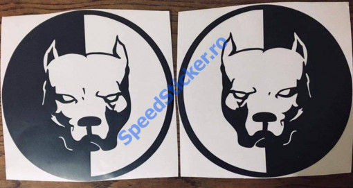 Set 2 buc Sticker Pitbull - 35 cm