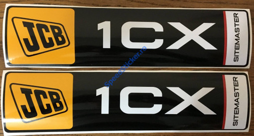 Set 2 buc Stickere Autocolante JCB 1CX - orizontal