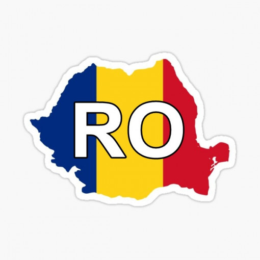 Sticker Color Romania Harta