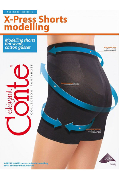 Conte Elegant, Chilot Modelator cu Efect Push-Up, X-PRESS Shorts 20 den