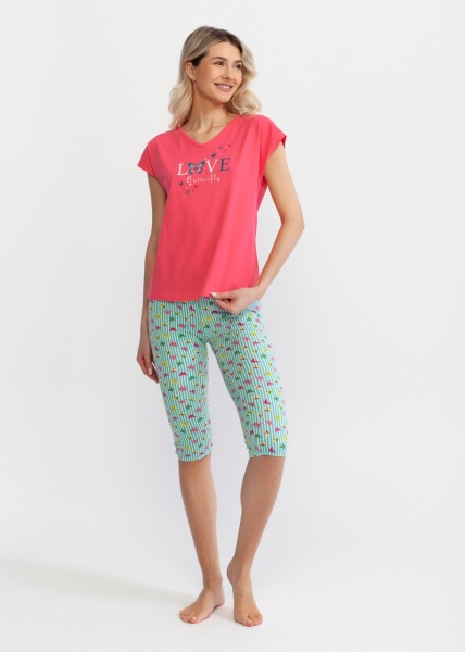 PIJ.2205.1 Butterfly, Pijama Damă Knox, Pantaloni tip Colant
