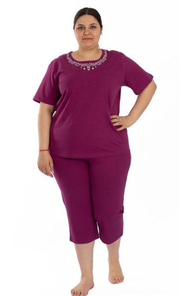 Pij.2246 FUXIA, Pijama Damă KNOX, EXTRA LARGE