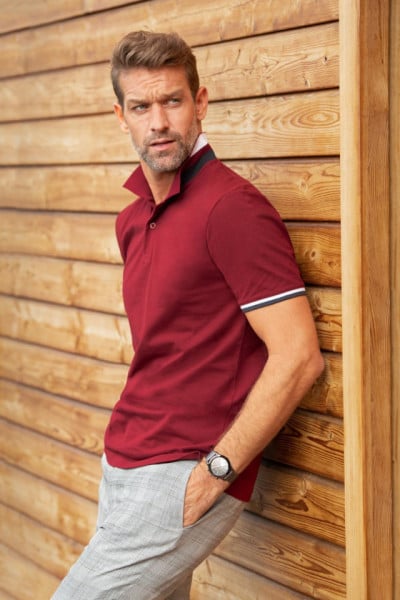 Tricou Barbati Malfini Polo Pique COLLAR UP 256 Garnet