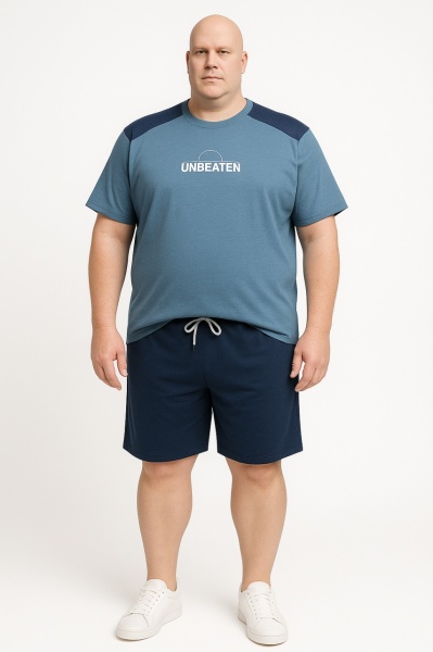 Pij.4152 ALBASTRU, Pijama Bărbați Knox, Marimi EXTRA LARGE