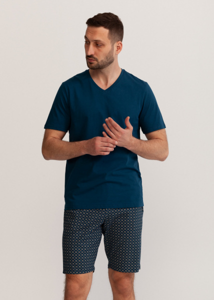 Pijama Barbati Soft&Seven by SOFIAMAN, Maneca Scurta, MICHAEL S31-057 Bleumarin