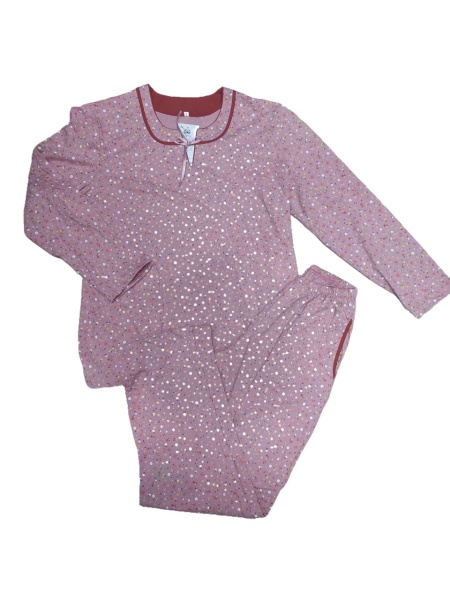 Pijama Dama Auritex, tipar Clasic, Maneca lunga 235 ML Liliac Floral