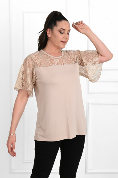 Tricou dama Batal ADROM cu Dantela 1428-22 Bej