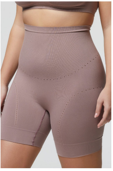 Chiloti modelatori tip pantalon scurt din microfibra, GUIANA Comfort Size, Pompea, Malva