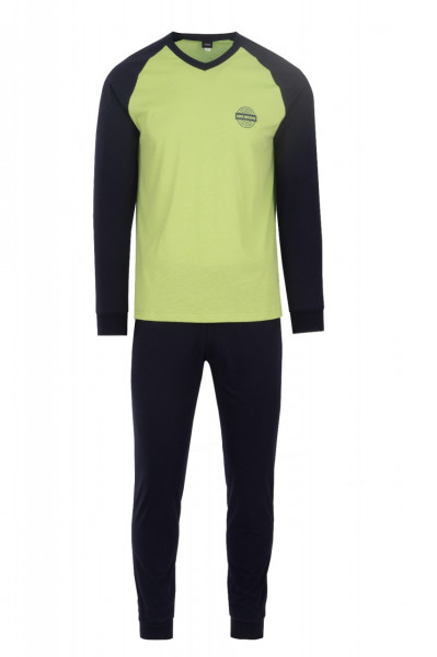 Pij.4102 Verde Mar, Pijama Bărbați KNOX cu Manseta la Glezna