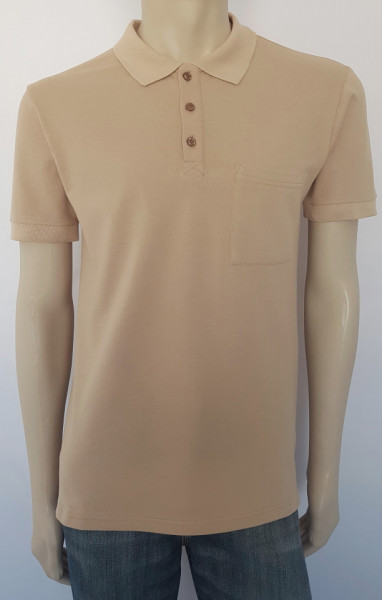 T.4511.Crem, Tricou Knox Polo Pique Clasic cu Buzunar