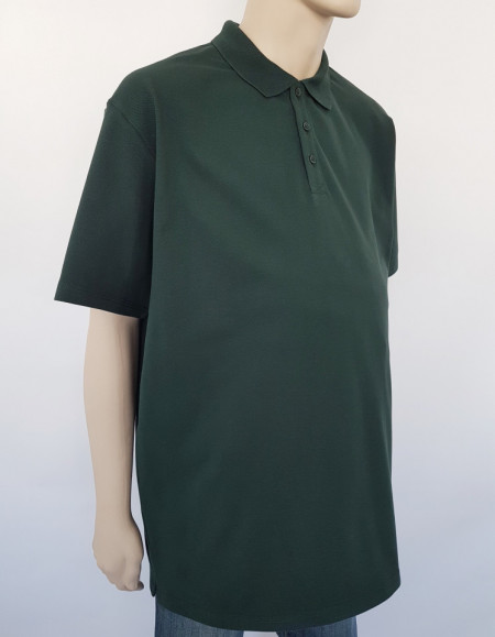 T. 4515.Dark Green, Tricou Polo Pique Barbati EXTRA-LARGE