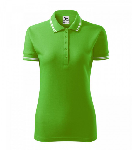 Tricou Dama Malfini Polo Pique URBAN 220 Verde Mar & Albastru Deschis