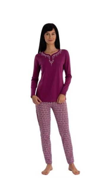 Pij.2237 Fuchsia, Pijama Damă Knox, Tipar Clasic