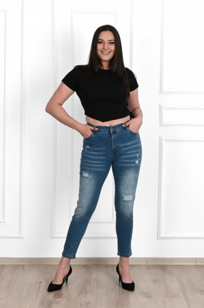 Blugi Dama Adrom, BATAL 6176-1298 Albastru Denim