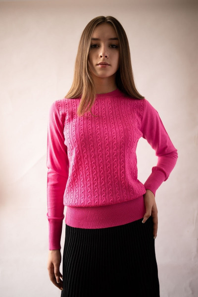 Hermina Pulover Dama tricotat 123 Cyclamen