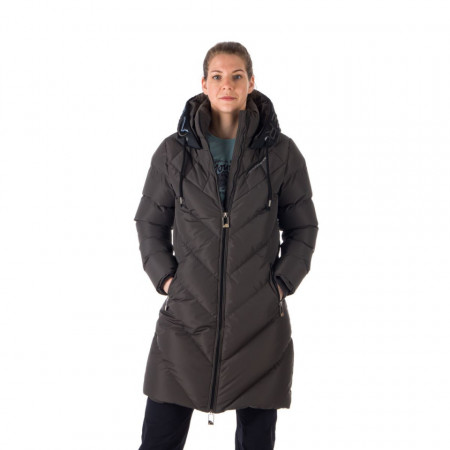 Jacheta Dama NORTHFINDER, lunga groasa, cu gluga JOSIE BU-6075SP, Maslin inchis
