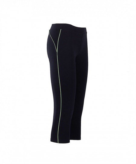P.2195 Bleumarin & Verde Acid, Pantaloni Dama KNOX 3/4, Slim Fit