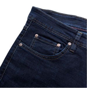 Blugi Barbati ARES, Bumbac Elasticizat, Comfort Fit, TR11-3 Bleumarin - Img 4