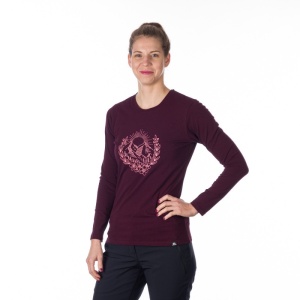 Bluza dama Sport Northfinder, din Bumbac cu Imprimeu, TR-4942OR Bordo Melange