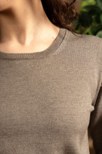 Bluza dama Tricotata Hermina, Pulover ML153 MARO Deschis - Img 3