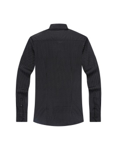 Camasa Barbati ARES, Semi Fit, Bumbac cu Bambus, Bulinute 44256-17 Negru-Alb - Img 4